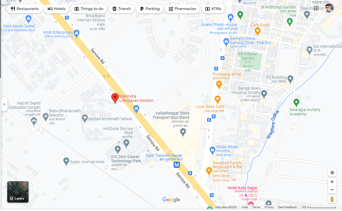 Mahindra Codename Quad Location map